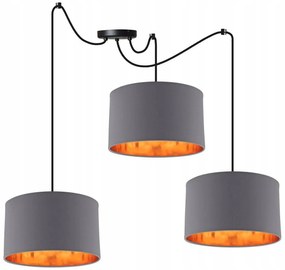 Závesné svietidlo Shade Spider, 3x textilné tienidlo (mix 6 farieb), (výber z 2 farieb konštrukcie), g