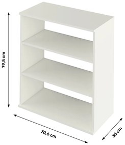 Regál typ 4 Ressan (biela). Vlastná spoľahlivá doprava až k Vám domov. 1016740