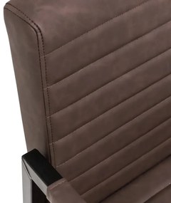furniture-nabytek.cz - Masívne kreslo Wellington z umelej kože, hnedé – 78×61×89 cm