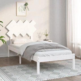vidaXL Posteľný rám biely 90x190 cm 3FT jednolôžko masívne drevo