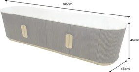 TV-skrinka 45828 Gatsby 170cm Drevo Mango-Biely mramor  - Komfort-nábytok