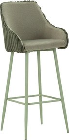 Zelené čalúnené barové stoličky v súprave 2 ks s podrúčkami (výška sedadla 78 cm) Alaska – Mauro Ferretti