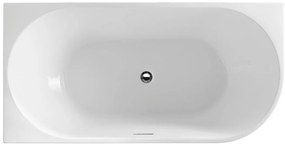 Aqualine Aqualine, TIBERA L rohová stojaca vaňa 140x70cm, biela, E1066