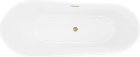Mexen Dora, voľne stojaca vaňa 170 x 75 cm, biela, zlatý matný prepad, 52071707500-55
