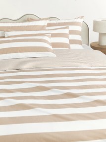 Pruhovaná obojstranná obliečka na paplón z bavlny Lorena