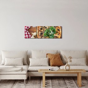 Obraz pizze (s hodinami) (90x30 cm)