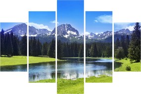 Obraz - Zasnežené vrcholky hôr (150x105 cm)