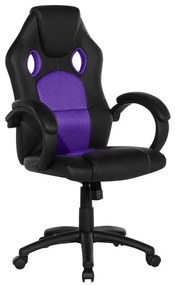 Otočná kancelárska stolička fialová FIGHTER Beliani
