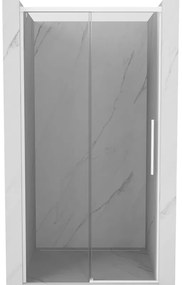 Mexen Rox, posuvné sprchové dvere 125 cm, 8mm číre sklo, biely profil, 8C2-125-000-20-00