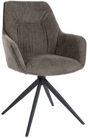 Jedálenská stolička Jules - látka - Tmavo sivá