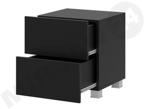 Spálňa Bralani XIX, Farby: dub zlatá, Dostupné poťahy: ekokoža Soft 011, Osvetlenie: osvetlenie LED modré