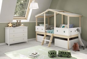 Detská posteľ naban 90 x 190 cm biela MUZZA