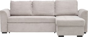 XXXLutz ROHOVÁ SEDAČKA, textil, svetlosivá Xora - Sedačky - 002991003510
