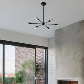 Sollux SL.1022 - Luster na tyči LANGO 5xE27/60W/230V čierna