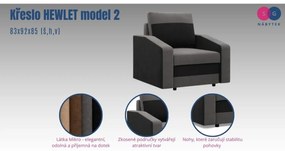 Kreslo HEWLET model 2 Hnedá-hnedá