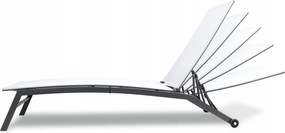 CH Záhradné polohovateľné lehátko Vega - sivá