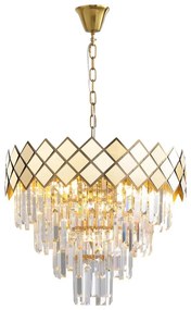 Luster na reťazi CARISMA 9xE14/40W/230V zlatá