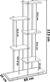 Stojan na květiny IKER vanilla craft/černý