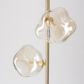 Brilagi - Stojacia lampa VULCANO 3xG9/8W/230V zlatá/dymová béžová