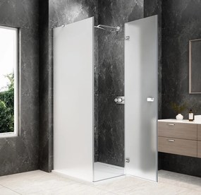 Polysan Polysan, GLOBE CHROME štvorcová sprchová zástena 900x900mm, matné sklo, pravé, GB1090-3315MRC