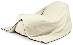 Krémový detský sedací vak z textílie buklé Cocoon 120 – SLOWDOWN