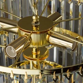 Brilagi - LED Krištáľový luster na reťazi MOZART 5xE14/40W/230V zlatá