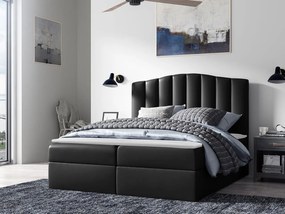 Kontinentálna posteľ Beatriz, Rozmer postele: 120x200, Dostupné poťahy: ekokoža Soft 011 (čierna)