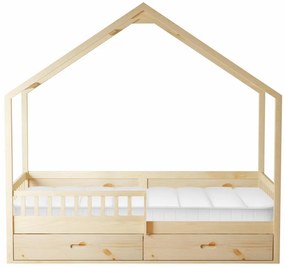 Detská poschodová posteľ 90 cm Burgues (prírodná) (s roštom) (s úl. priestorom). Vlastná spoľahlivá doprava až k Vám domov. 1116253