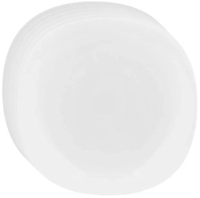 Altom Sada plytkých tanierov z opálového skla White harmony 28 cm, 6 ks