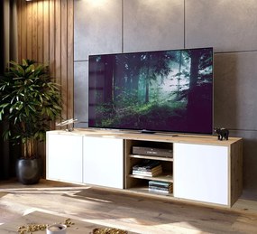 TV STOLÍK ALWIN DUB ARTISAN BIELY 156 cm