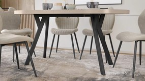 Mazzoni EXPANSO Kašmír / čierne nohy - OVÁLNY ROZKLADACÍ STÔL 160-360 cm PRE 16-18 OSÔB