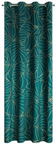 ZATEMŇOVACÍ ZÁVES NA KRÚŽKOCH LIMITED COLLECTION LILI2 140X250 CM TYRKYSOVÁ