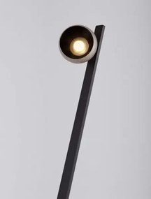LED stmievateľná champaign zlato-čierna stojaca lampa Lusa