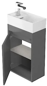 Cersanit - skrinka s umývadlom 40cm, sivá, Cersanit Crea, S924-014+K114-004