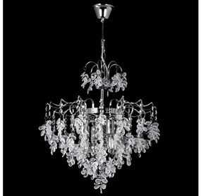 Luster na reťazi 4xE14/60W/230V pr. 40 cm lesklý chróm