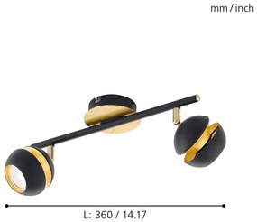 Eglo 95483 - LED Bodové svietidlo NOCITO 2xGU10-LED/4W/230V