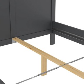 Sivá dvojlôžková posteľ 140x200 cm Paris – Tvilum