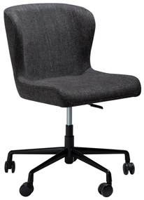GLAM ČALÚNENÁ OFFICE STOLIČKA black/black