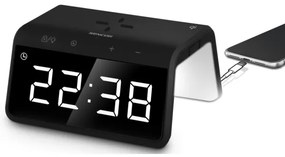 Sencor - LED RGB Budík s bezdrôtovým nabíjaním 10W/1xCR2032