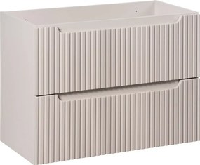 Závěsná skříňka pod umyvadlo Nova Cashmere s deskou 100 cm kašmírová/dub evoke