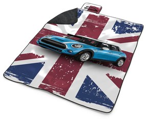 Sablio Plážová deka Mini sedan Britská vlajka: 200x140 cm