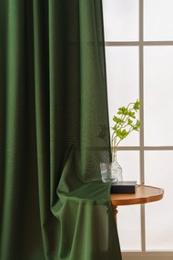 Záves OXFORD LIGHT 140x250 cm, tmavozelený Zavesenie: Kovové krúžky