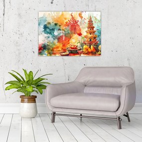 Obraz - Akvarelové ilustrácie (70x50 cm)