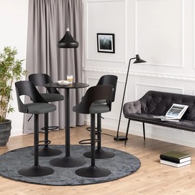 Tmavosivé barové stoličky v súprave s nastaviteľnou výškou 2 ks (výška sedadla 84 cm) Lucy – Actona