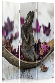Gario Paraván Budha s fialovými okvetnými lístkami Rozmery: 110 x 170 cm, Prevedenie: Klasický paraván