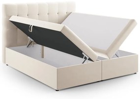 Béžová boxspring posteľ s úložným priestorom 160x200 cm Bali – Cosmopolitan Design