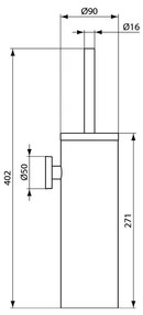 Ideal Standard IOM - Kefa na WC nástenná, nerez oceľ kartáčovaná A9128MY