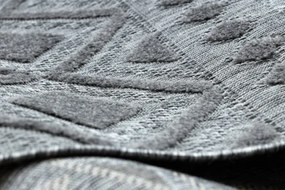 Koberec SOLE D3852 Boho, romby - ploské tkanie sivý