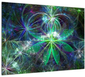 Sklenený obraz - Abstraktné geometrické tvary (70x50 cm)