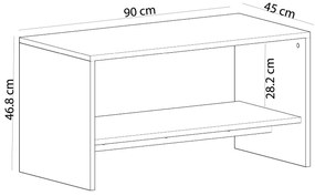 Konferenčný stolík Apolla (čierny mramor) . Vlastná spoľahlivá doprava až k Vám domov. 1101368